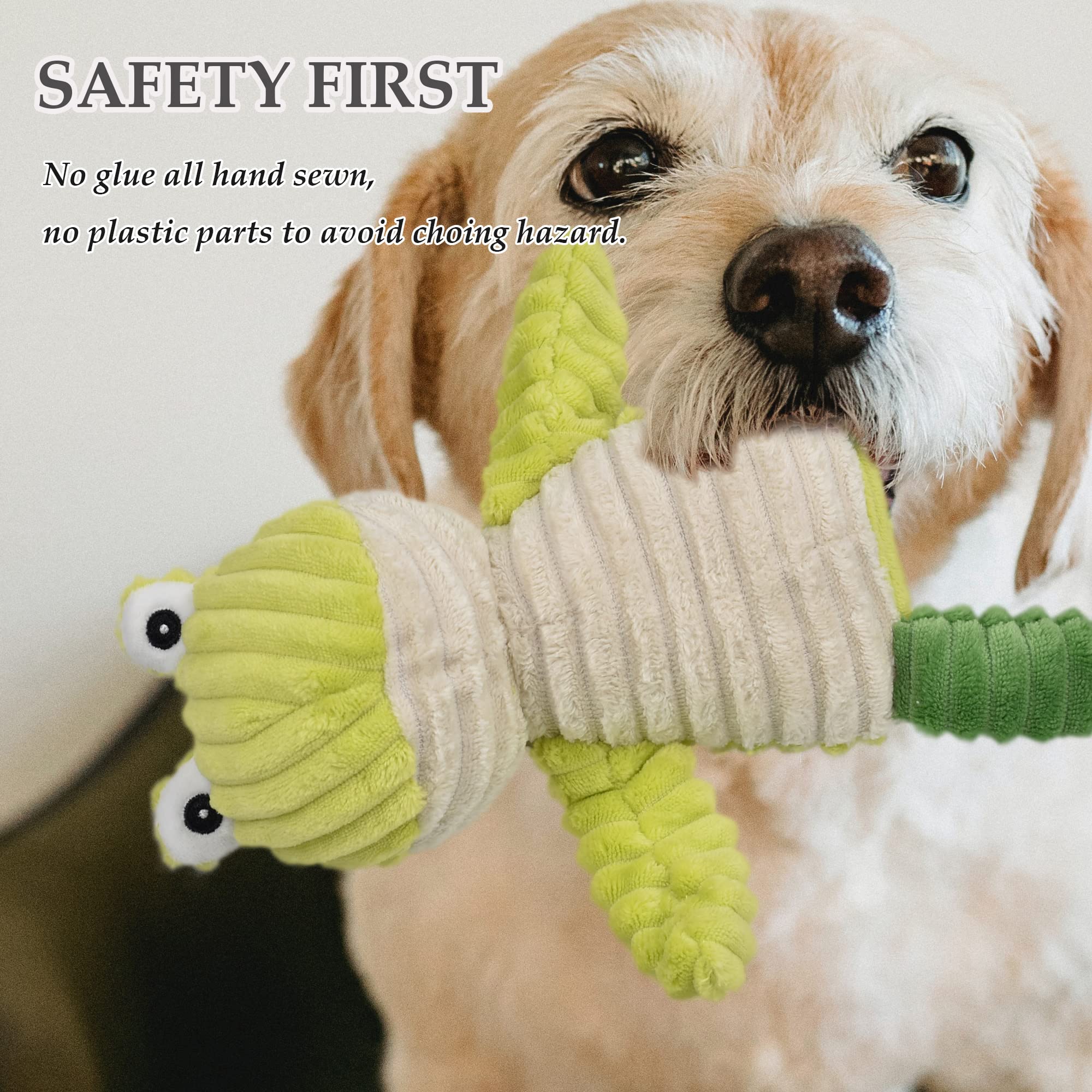 LECHONG 5-pack dog toy elephant: big plush companion for engaging slow-pace play.