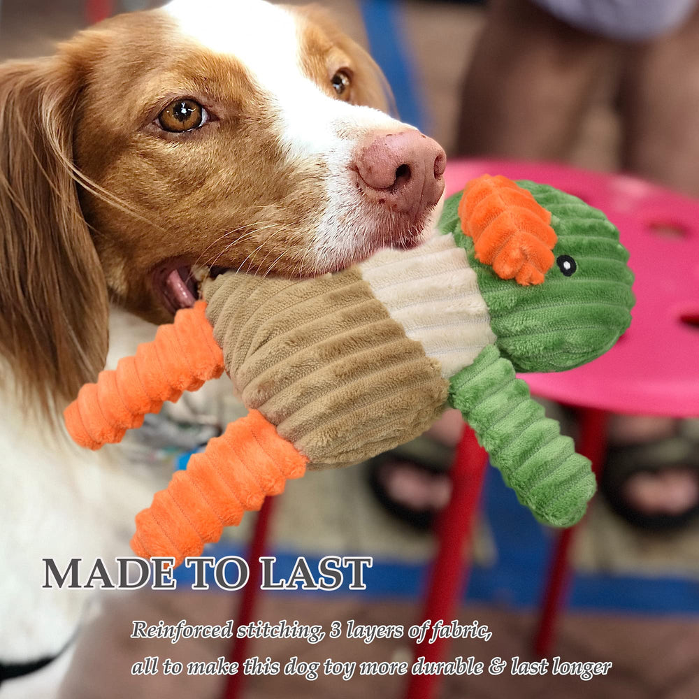 LECHONG 5-pack dog toys squeaker closeup: reinforced seams and durable fabric for longer play.