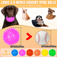 LECHONG built-in squeaker in dog ball sparks audible engagement during play.