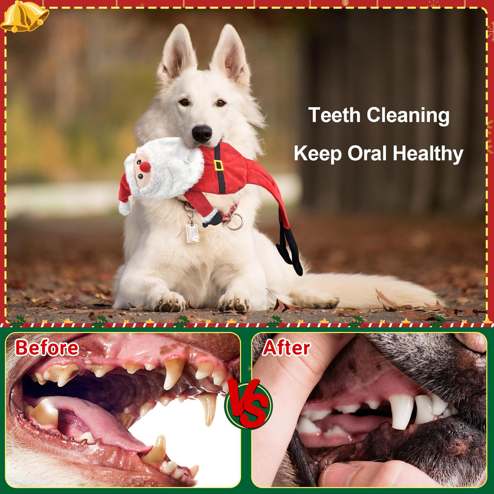 Lechong christmas dog toy pack festive set for holiday fun