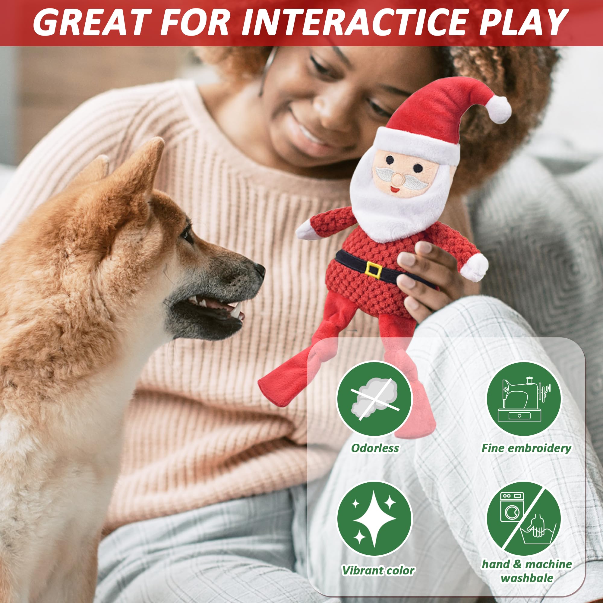 LECHONG Squeaker Crinkle Toy stimulates curiosity during play