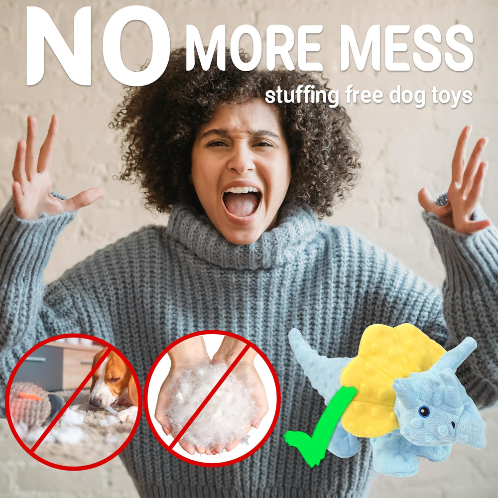 LECHONG no-stuffing dog toys lizard—bite-resistant design for tough chewers.