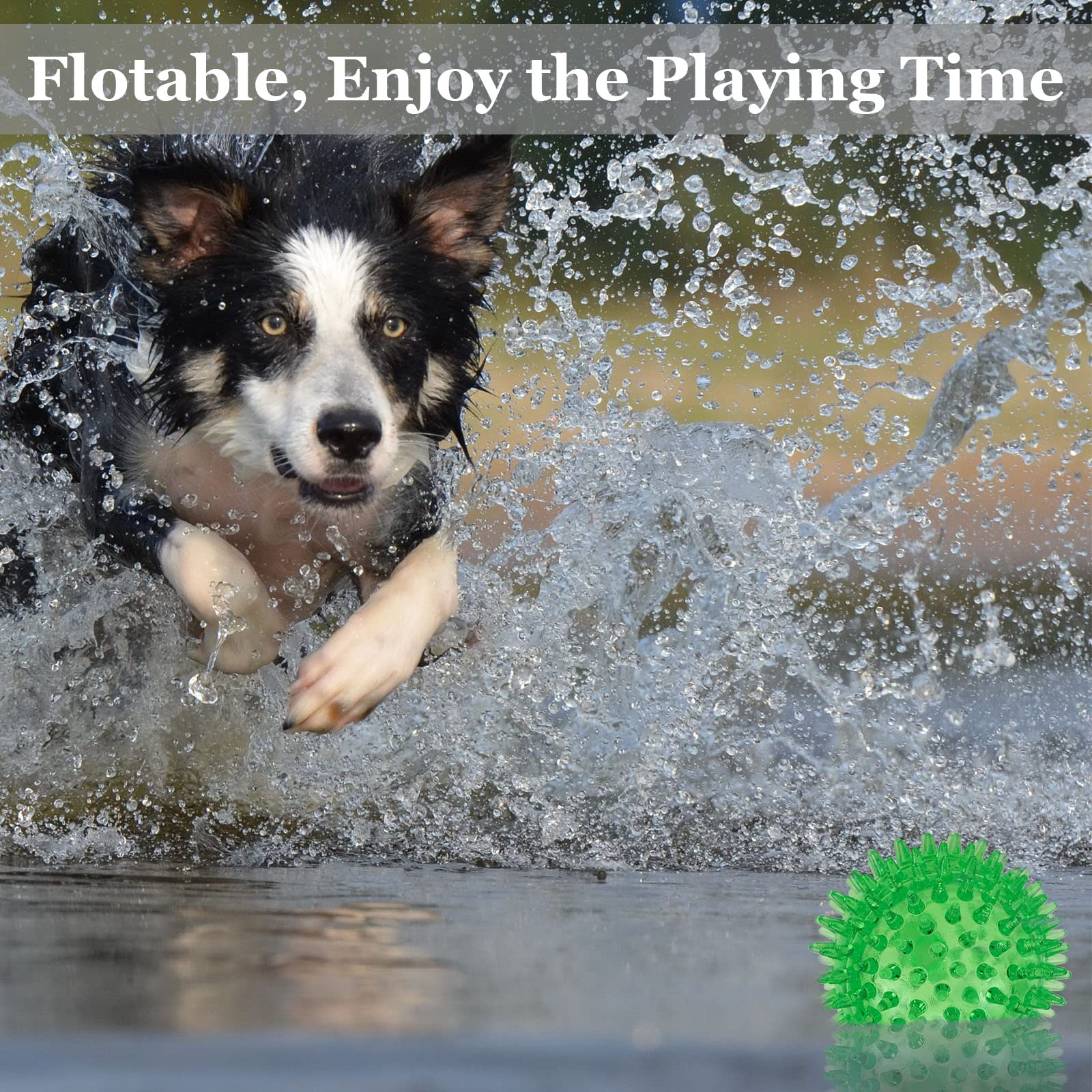 LECHONG spiky-ball durable tug – withstands rough games and chews.