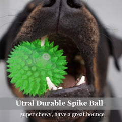 LECHONG spiky-ball texture closeup – pliable spikes for comfortable chewing.