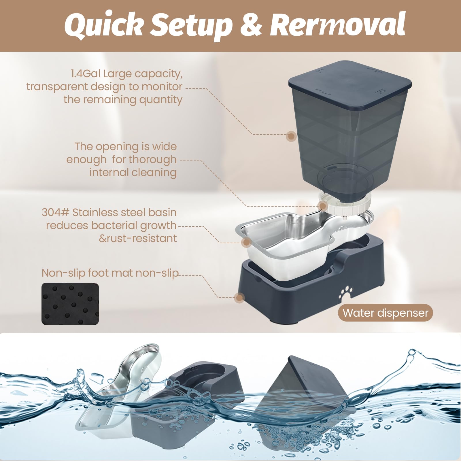 Leefele anti-tip base with textured pads prevents slips during play.
