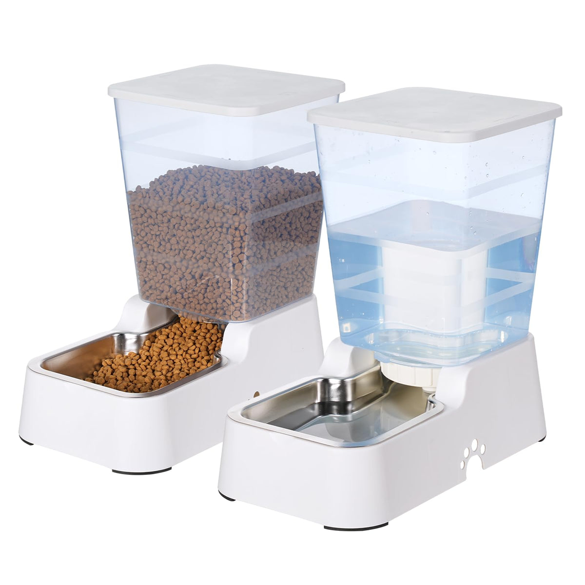 Leefele automatic waterer assembly shows a durable, rust-resistant stainless steel bowl for daily hydration.