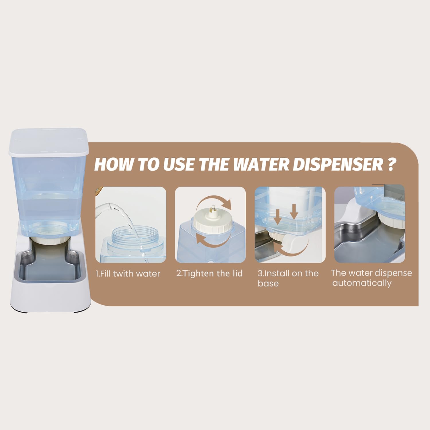 Leefele for dogs and cats use shows versatile, pet-friendly hydration anywhere.