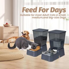 Leefele gravity flow water feeder ensures steady refills between uses.