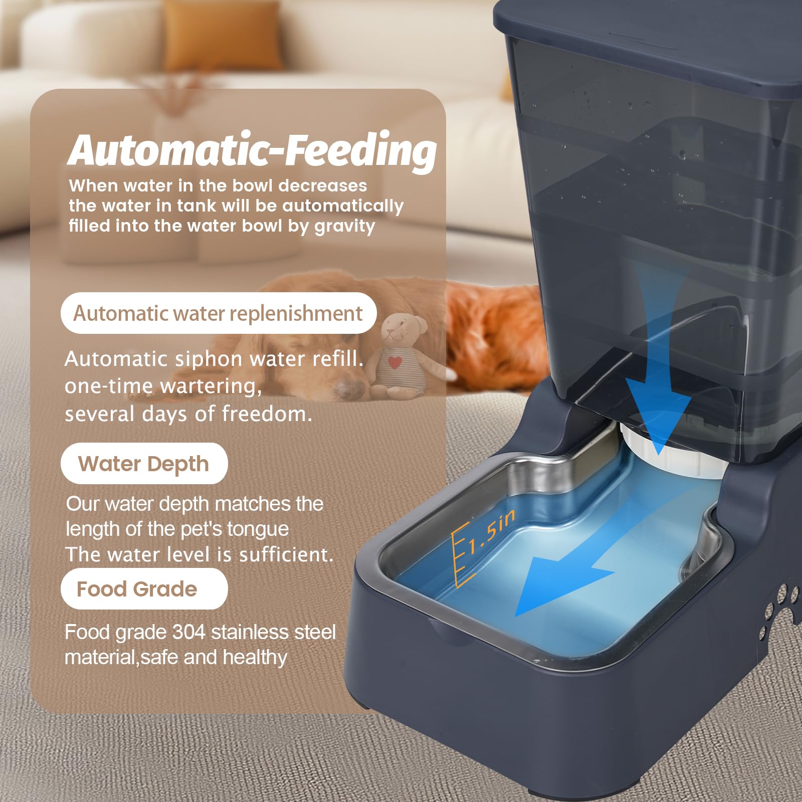 Leefele stainless steel bowl resists rust for daily pet meals.