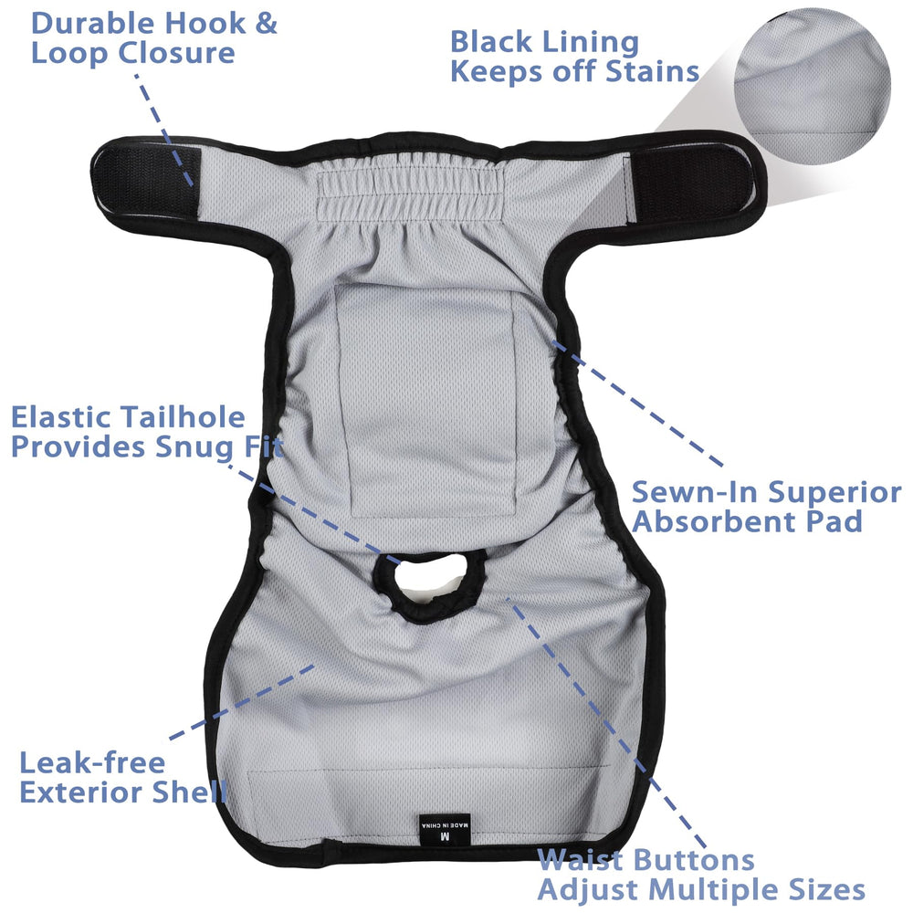 Leekalos dog diaper absorbent pad inside highlights leak protection and quick cleanup.