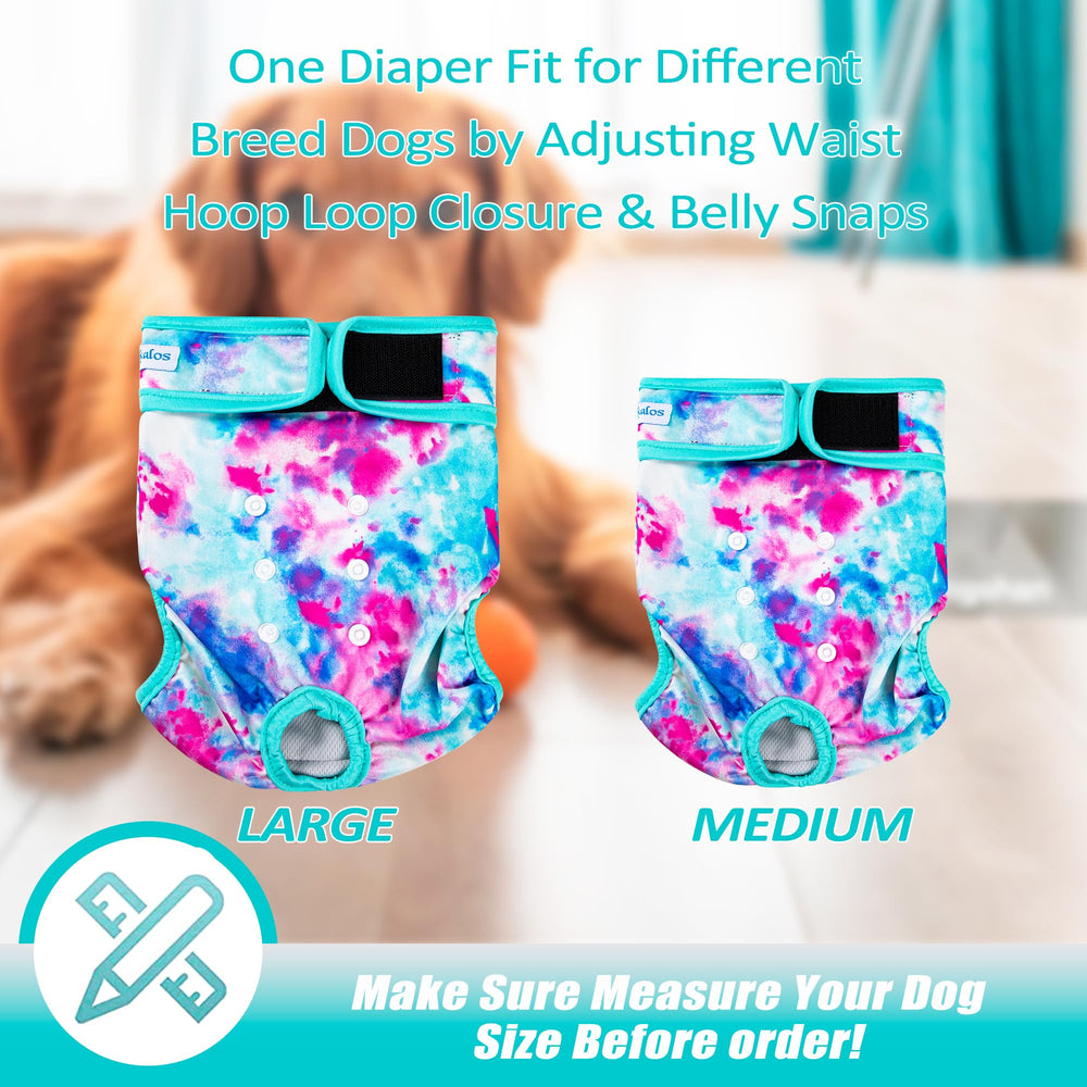 Leekalos dog diaper pack in three colors for easy styling and differentiation