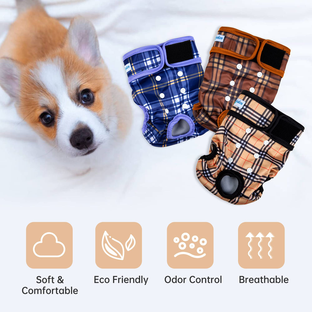 Leekalos dog-diapers-fastener-hook-loop-fur-safe secure closure for comfort.