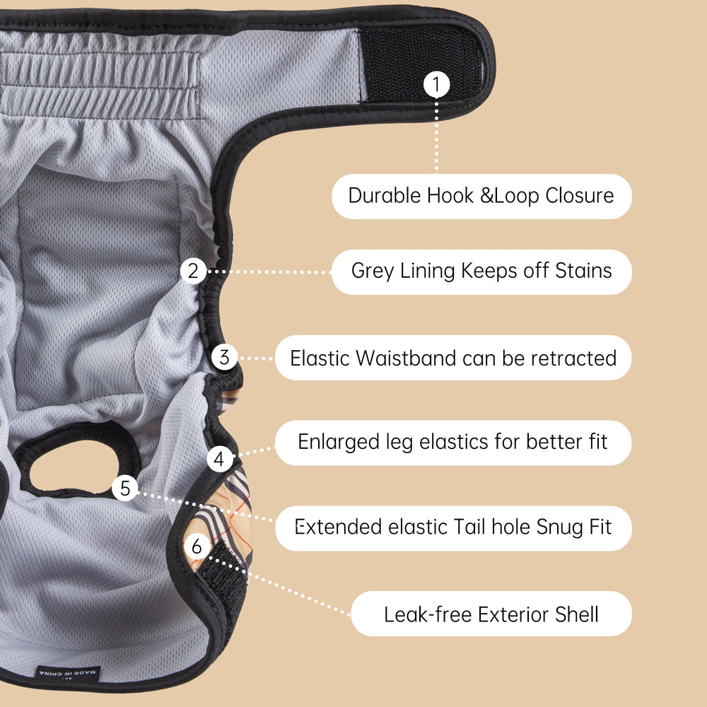 Leekalos dog-diapers-washable-reusable-durable designed for repeated washing and long lifespan.