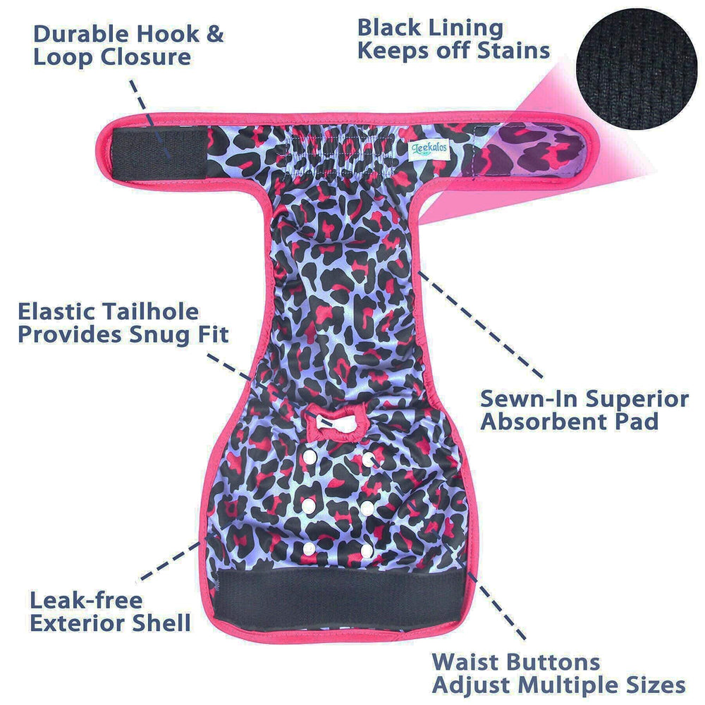 Leekalos leopard XL pack3 absorbent pad view highlights high absorbency