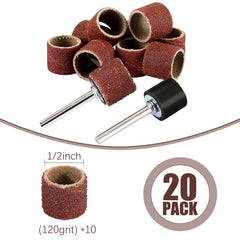 Leelosp nail grinder replacement kit grinding drum black 2pcs for durable pet claw grooming.