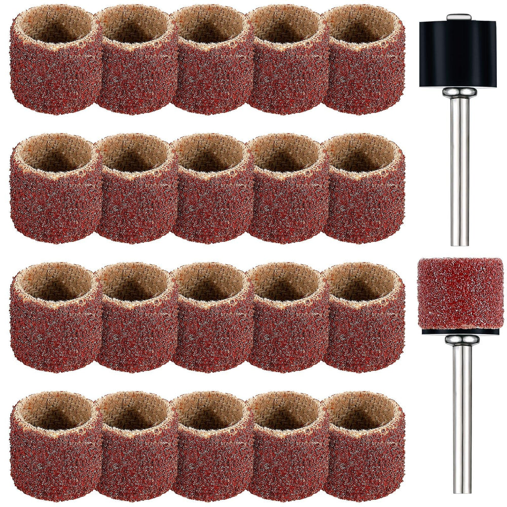 Leelosp nail grinder replacement kit with 120 grit sanding bands, 20 pieces for smoother nails.