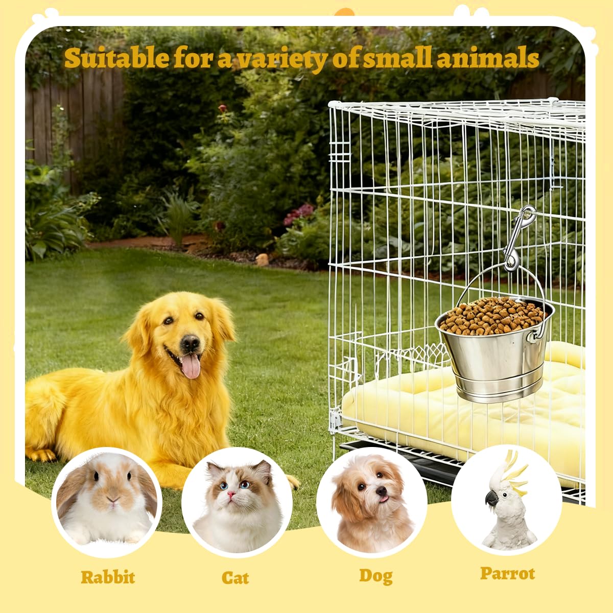 Leemeexaa small-pet buckets with compact dimensions for kittens and small dogs.