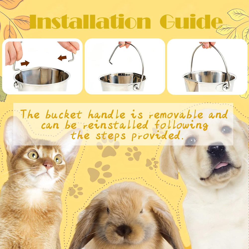 Leemeexaa stainless steel buckets with smooth edges and durability.