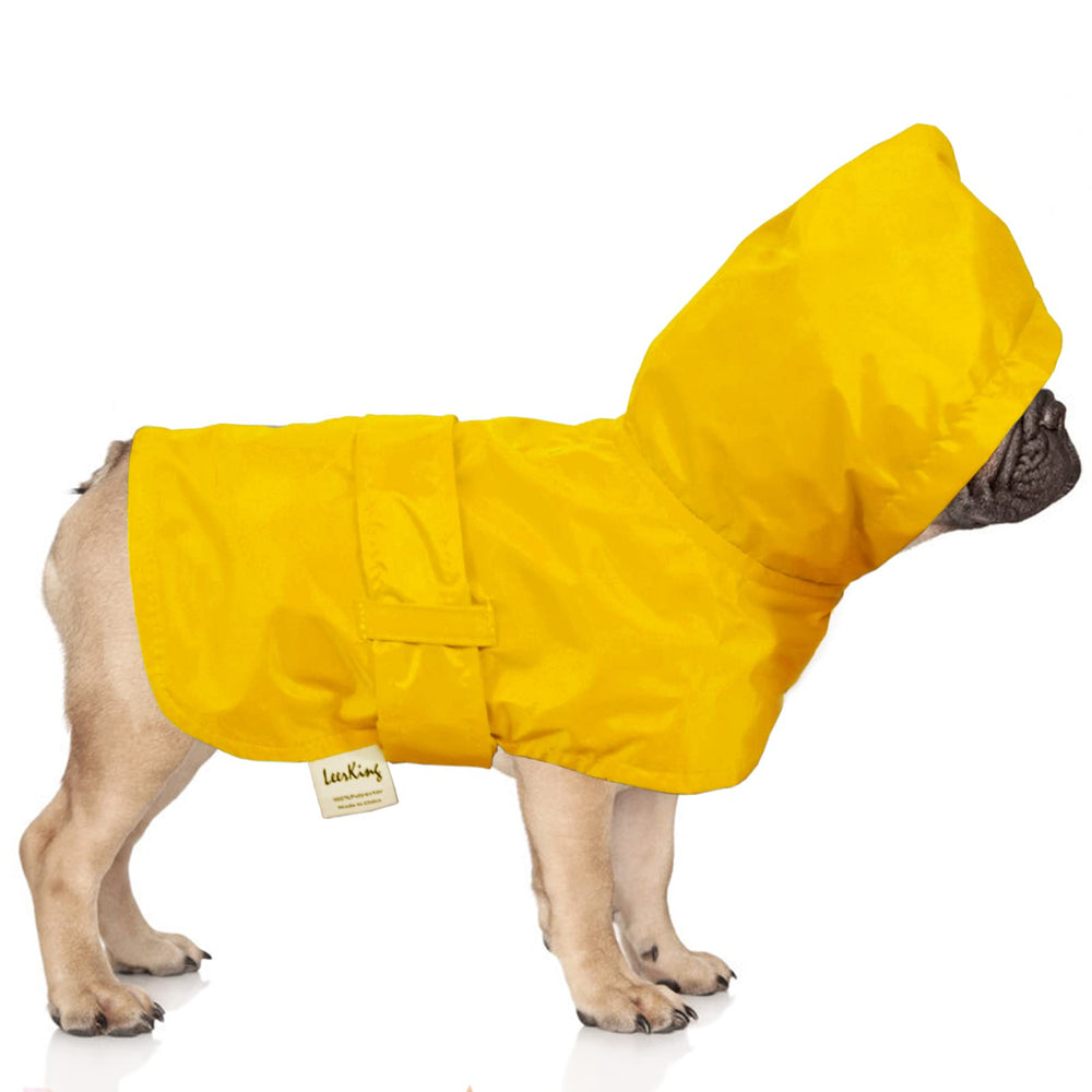 LeerKing raincoat in bright yellow increases visibility during walks