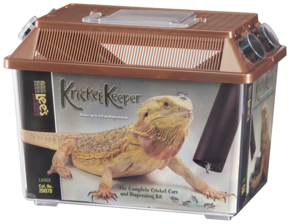 Lee's Kricket Keeper large Apple color habitat and carrier for crickets.
