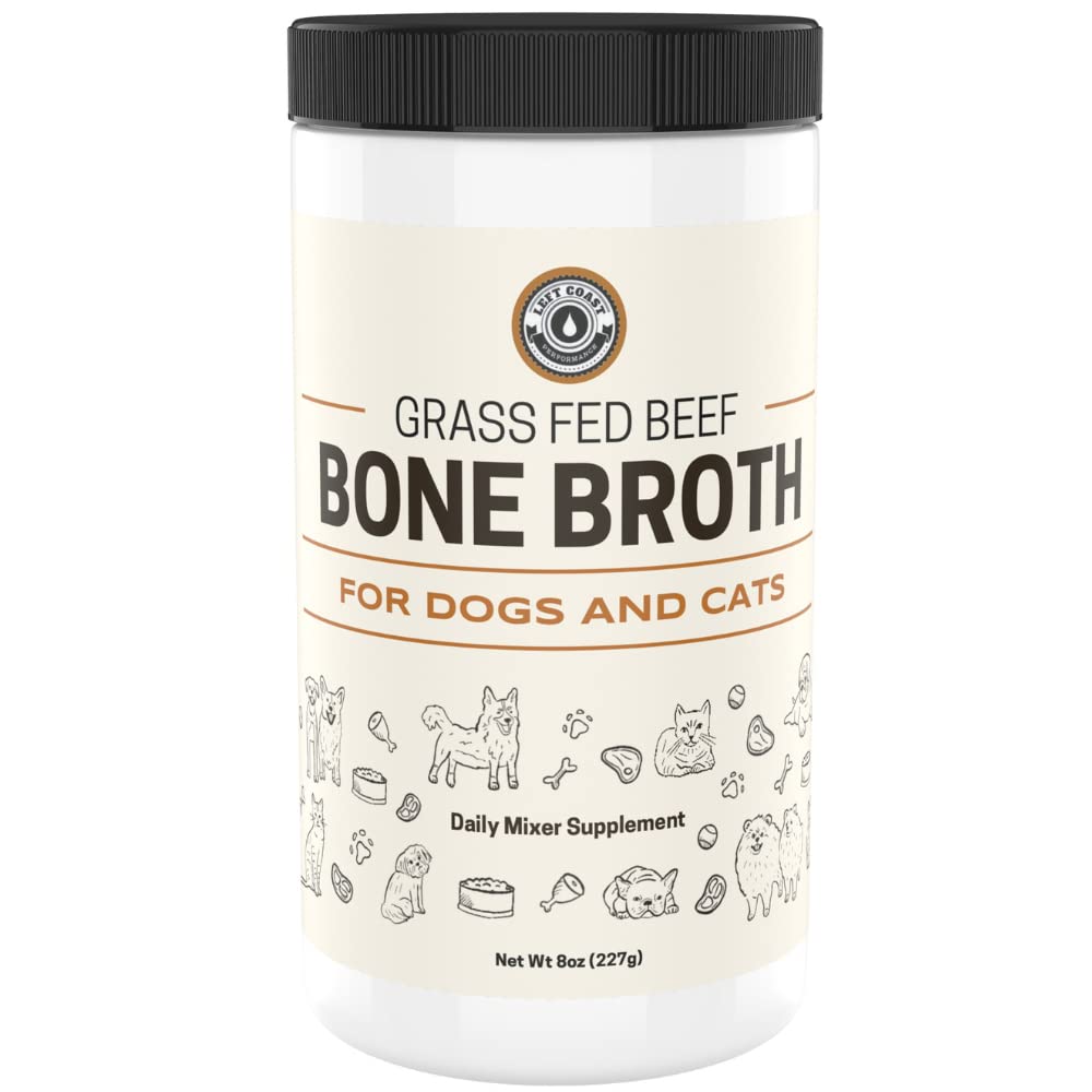 Left Coast Performance bone broth powder bowl ready for hydration and flavor.