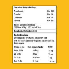 Left Coast Performance bone broth powder close-up showing texture and nutrients.