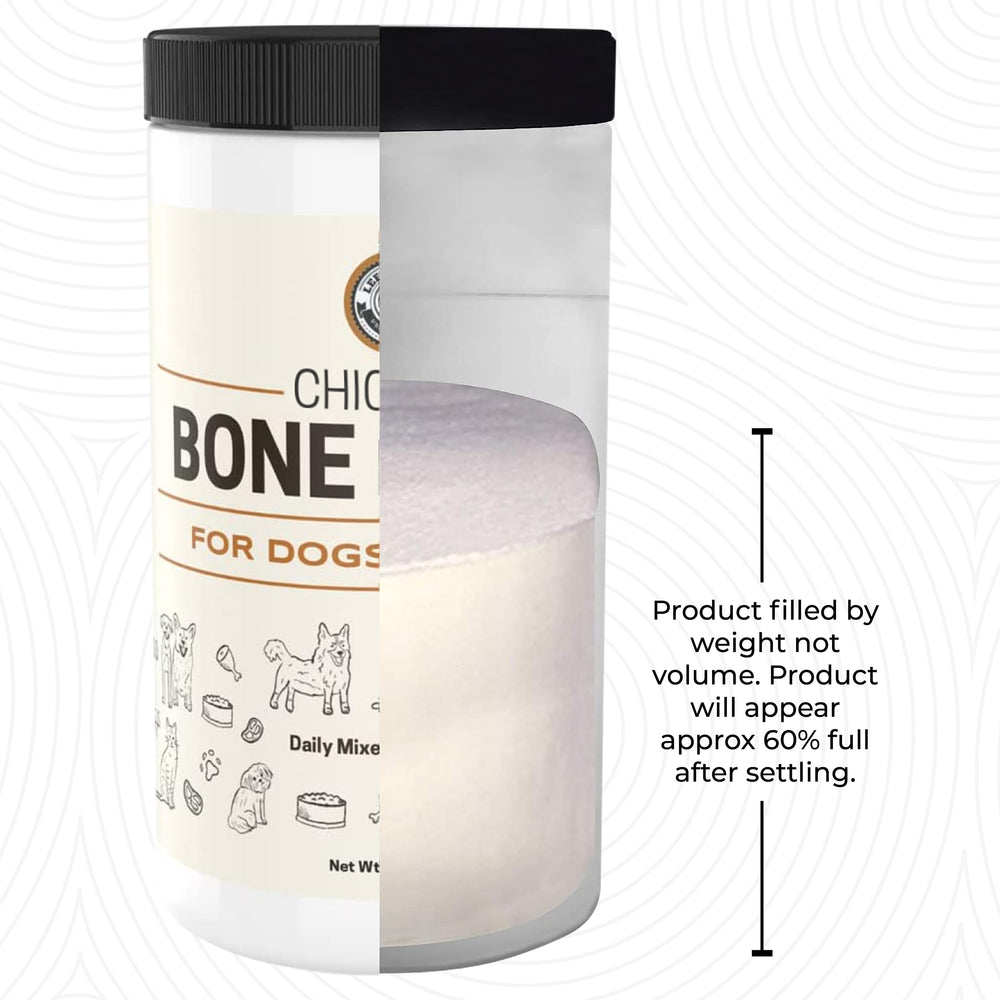 Left Coast Performance human-grade chicken bone broth powder in a jar.