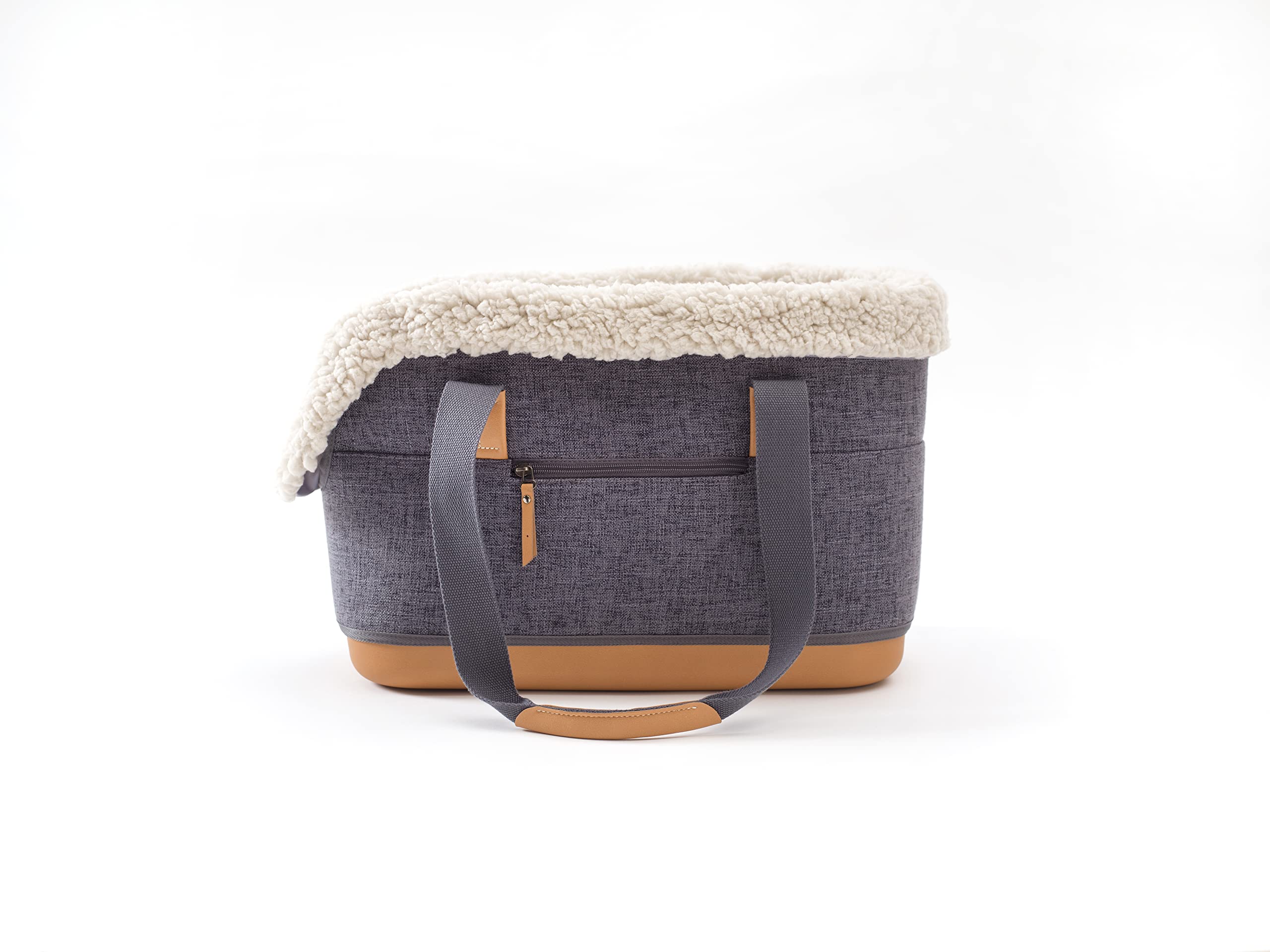 LeftPine x P.L.A.Y. Deluxe Dog Carrier Charcoal front view for quick city errands
