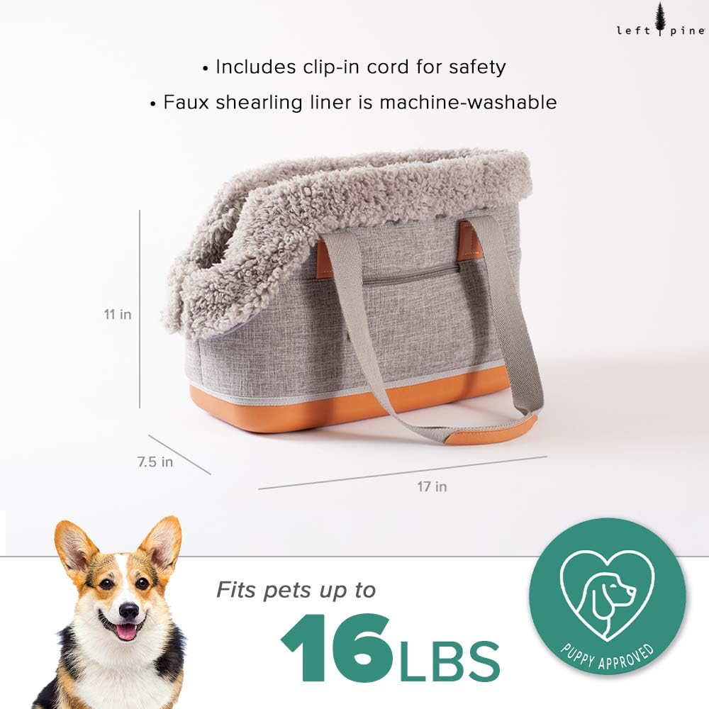 LeftPine Deluxe carrier gray material detail; sturdy two-tone cotton-poly construction.