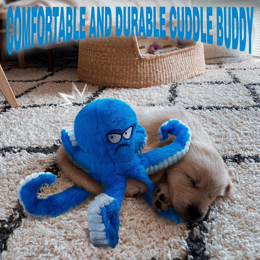 LEGEND SANDY squeaker-in-head plus crinkle-tentacles provide varied stimuli and lasting engagement.