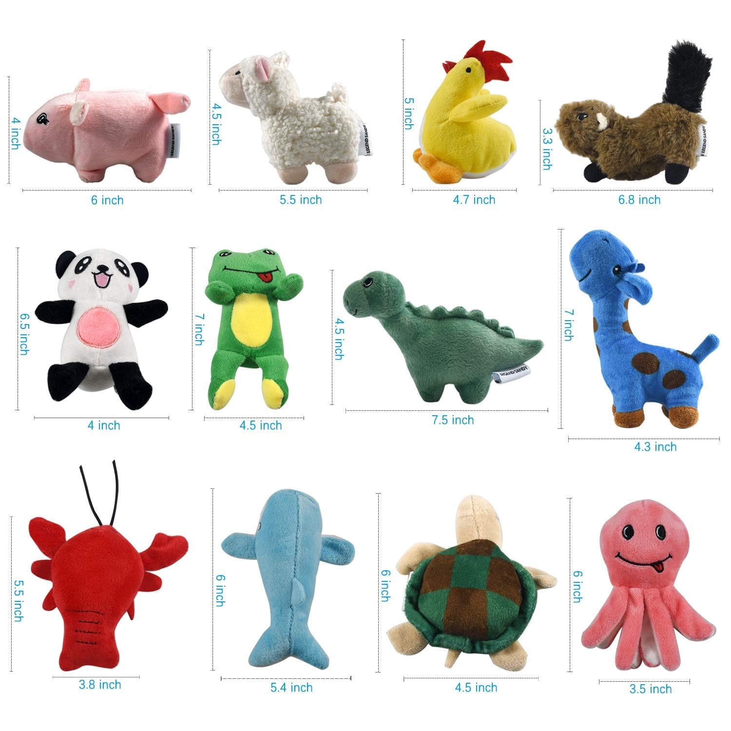LEGEND SANDY octopus plush squeaker invites interactive fetch and chew.