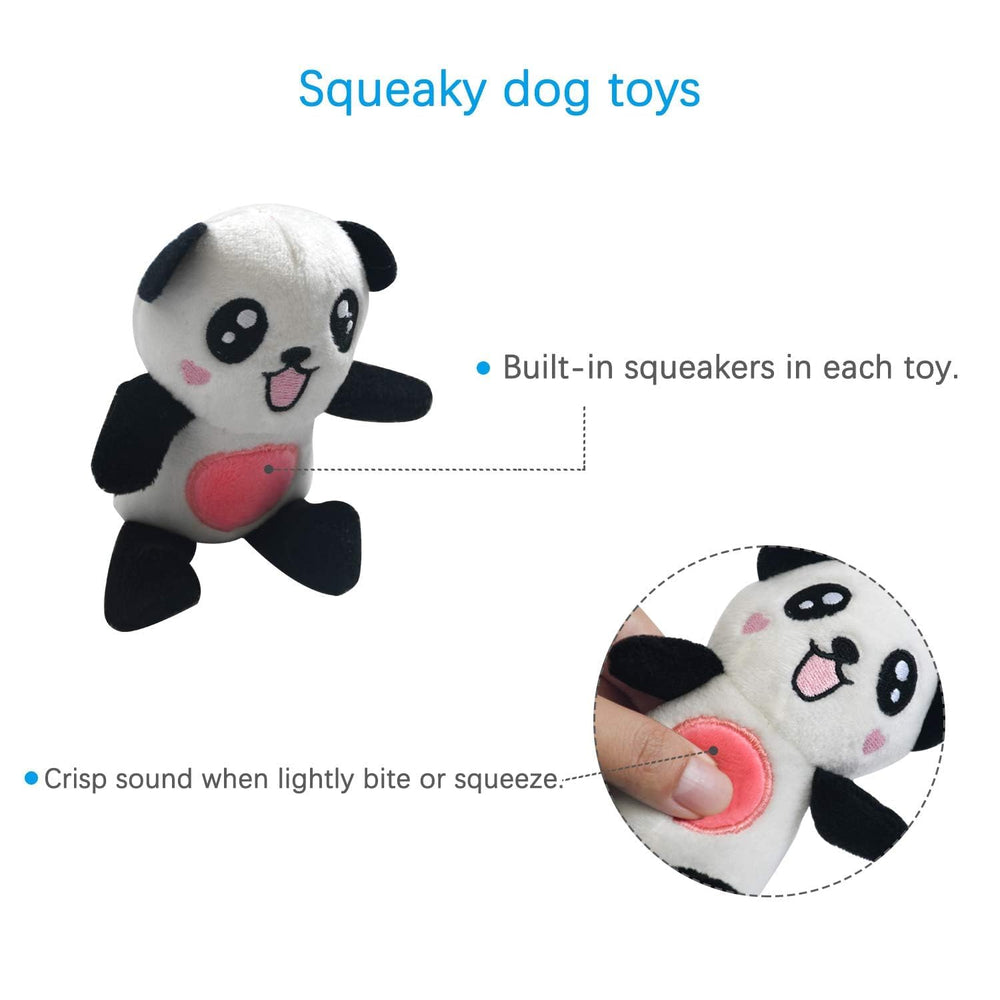 LEGEND SANDY panda plush squeaker supports gentle chewing and entertainment.