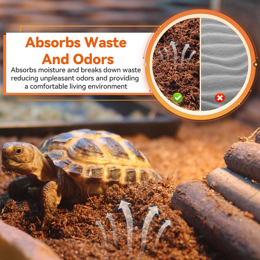 Breathable Legigo reptile bedding supporting burrows and comfort