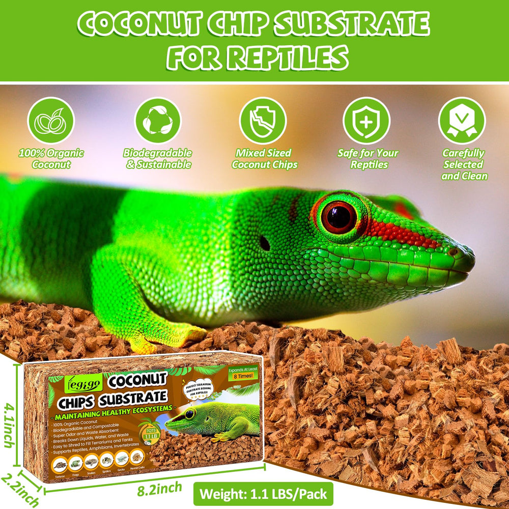 Legigo coconut chip substrate brick-2 shows expanded texture for digging