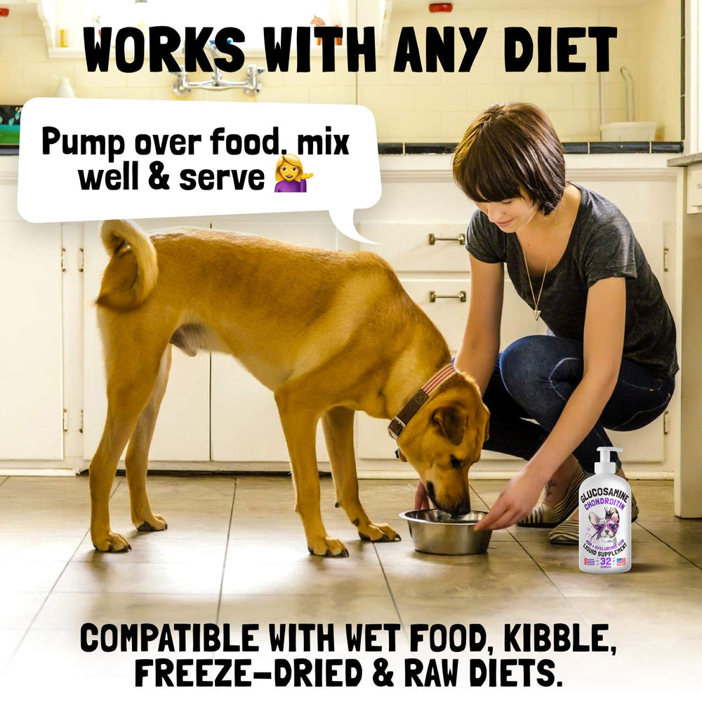 LEGITPET 32oz bacon-flavored joint supplement appealing to dogs