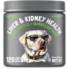 LEGITPET liver-kidney soft chews bottle shows convenient daily liver and kidney wellness support