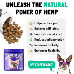 LEGITPET organic hemp oil ingredients highlight premium canine wellness.