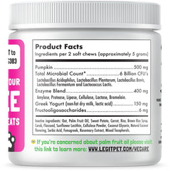 LEGITPET probiotics dog chews closeup tasty digestive support in every bite