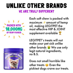 LEGITPET soft chews with duck flavor make mobility support tasty.