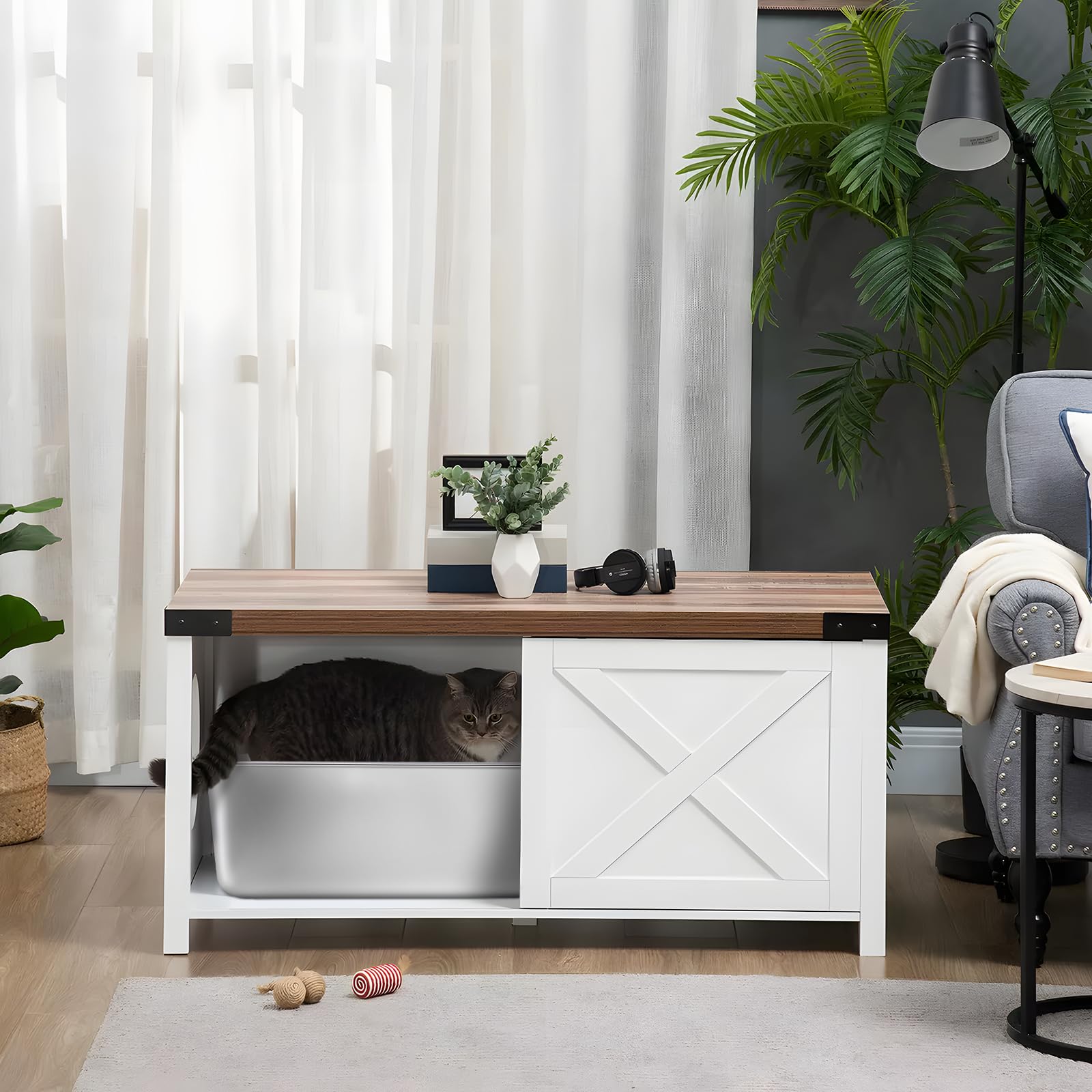 LEGOURNS stainless-steel litter box interior supports heavy litter loads for durability