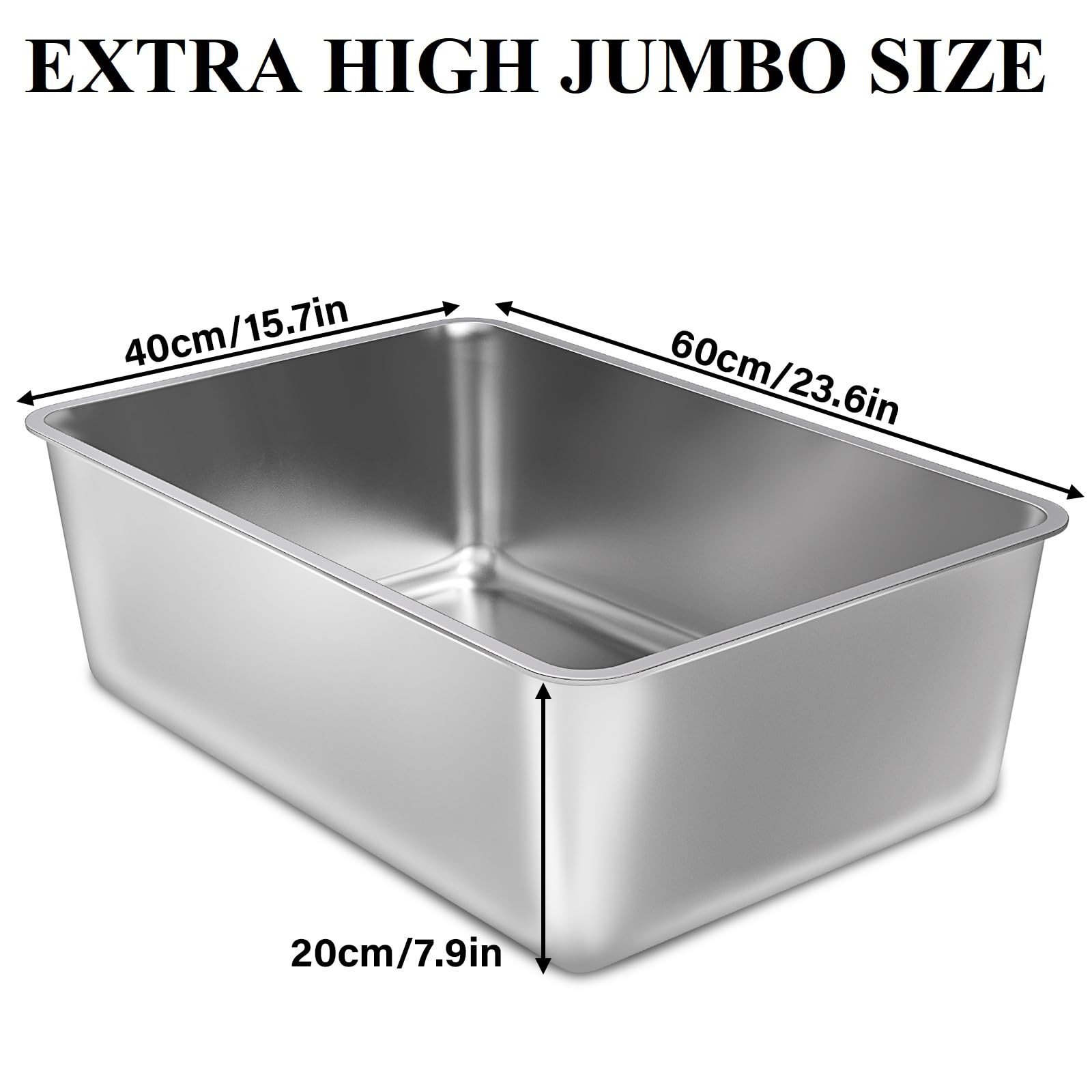 LEGOURNS stainless-steel litter box indoors setup demonstrates sturdy, easy-clean design for busy homes