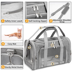 LEHNI interior removable mat—washable comfort pad keeps pets clean between trips.
