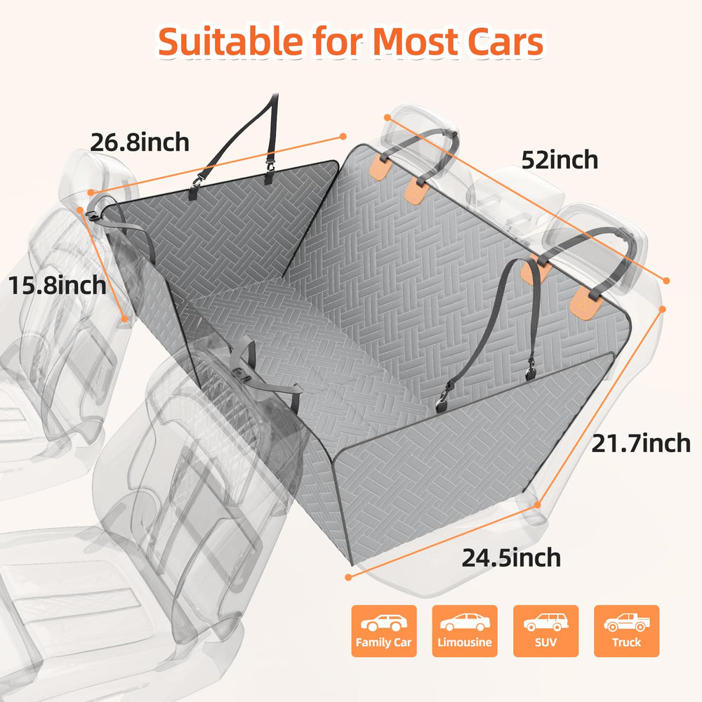 LEHNI backseat extender mesh window enhances airflow and visibility for calmer pets.