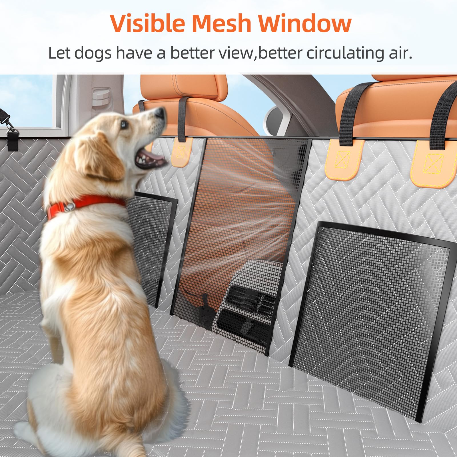 LEHNI backseat extender waterproof fabric keeps car seats clean during trips.