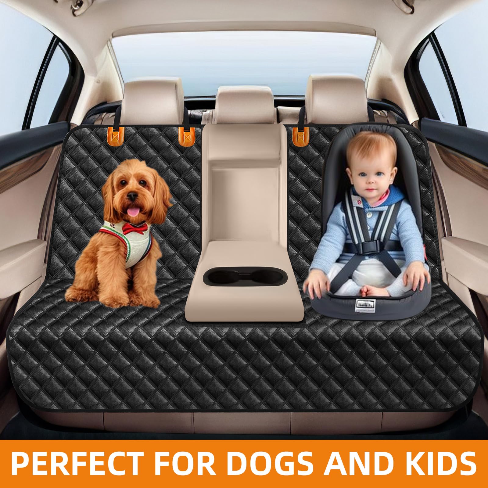 LEHNI dog car seat cover scratchproof durable material guards against dog claws
