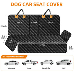 LEHNI dog car seat cover non-slip bottom keeps dogs stable on bumpy drives