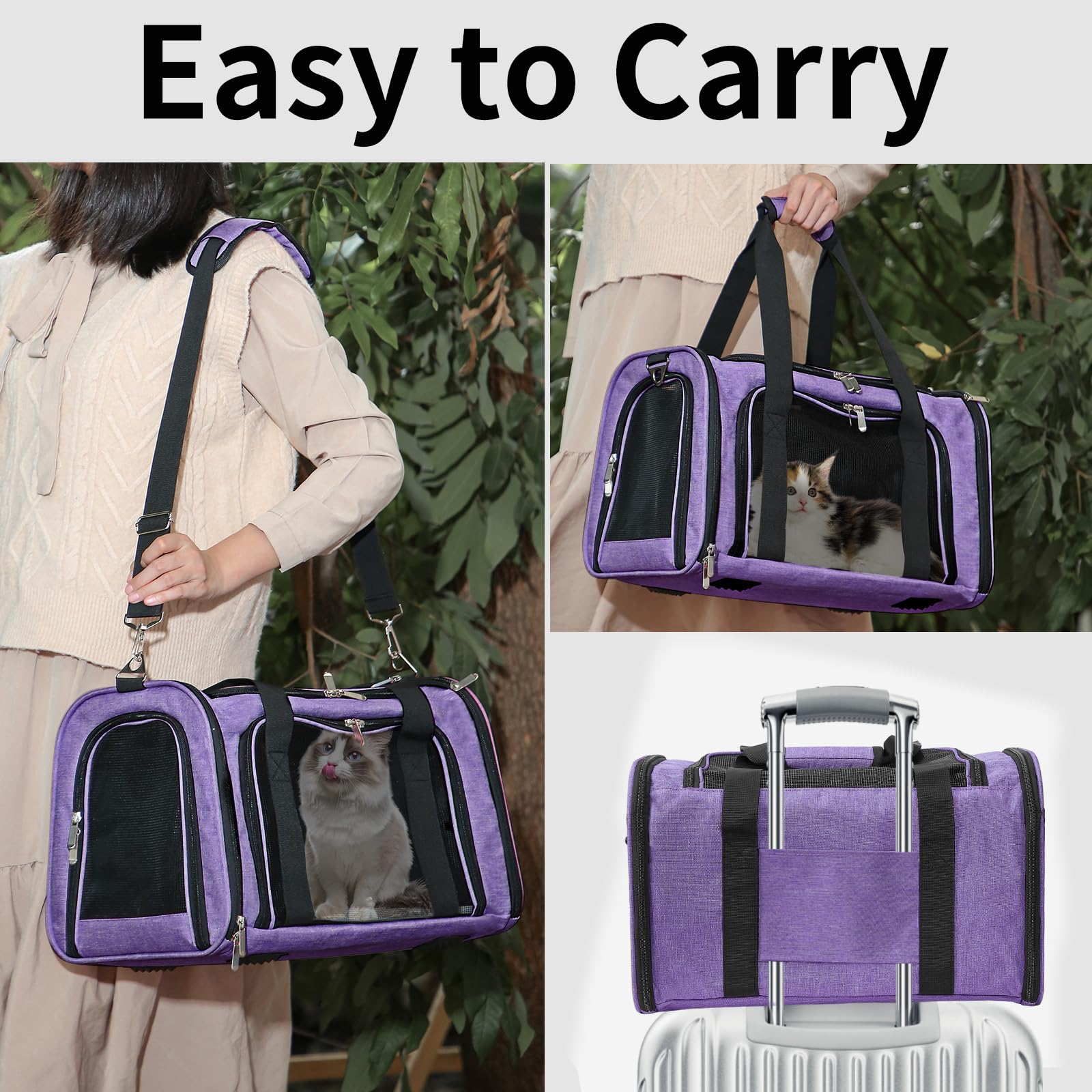 LEHNI soft-sided carrier collapsible design folds flat for storage and transport