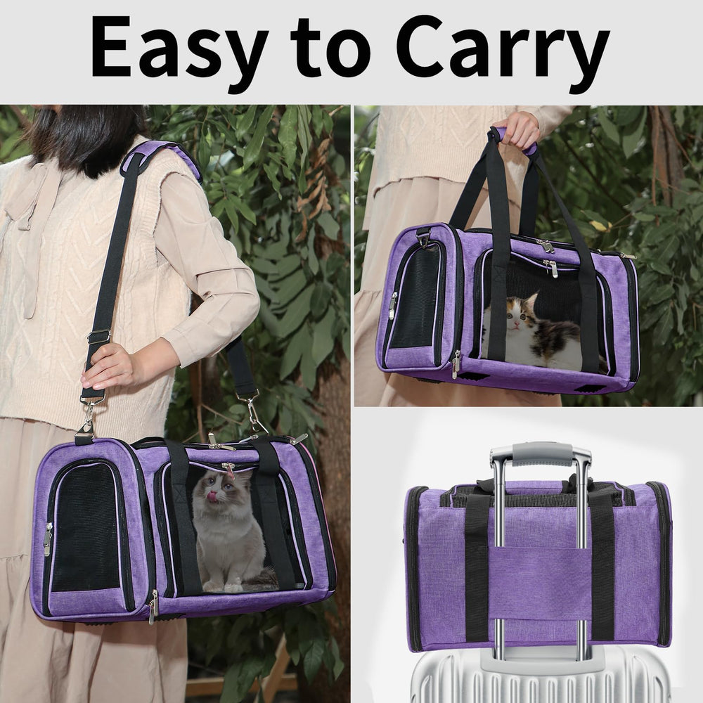 LEHNI soft-sided carrier collapsible design folds flat for storage and transport
