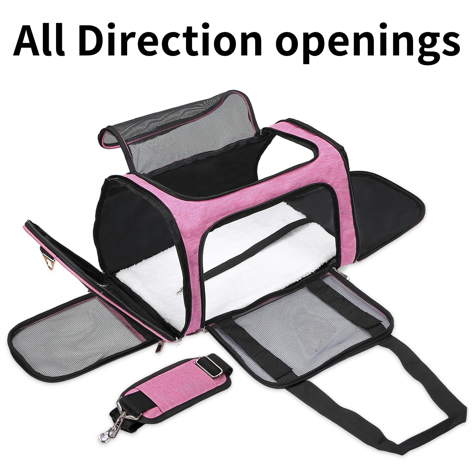 LEHNI pink carrier showing breathable mesh windows for airflow
