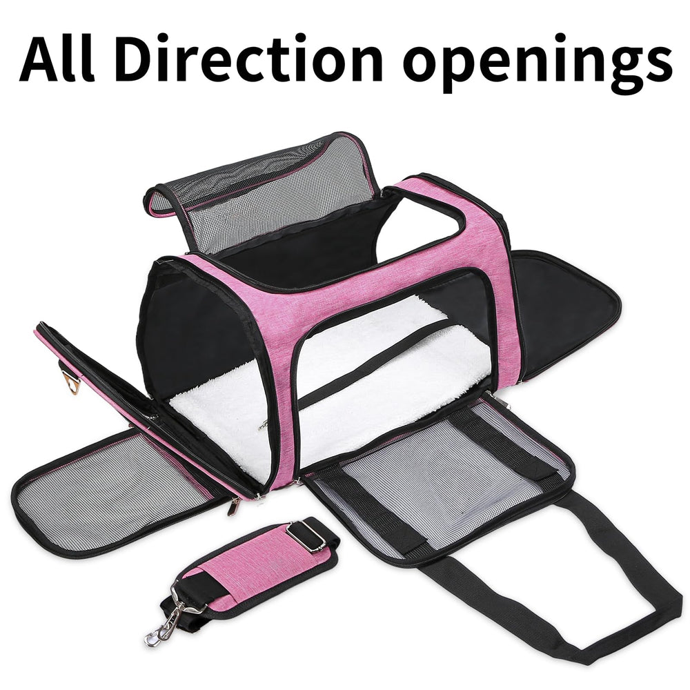 LEHNI pink carrier showing breathable mesh windows for airflow